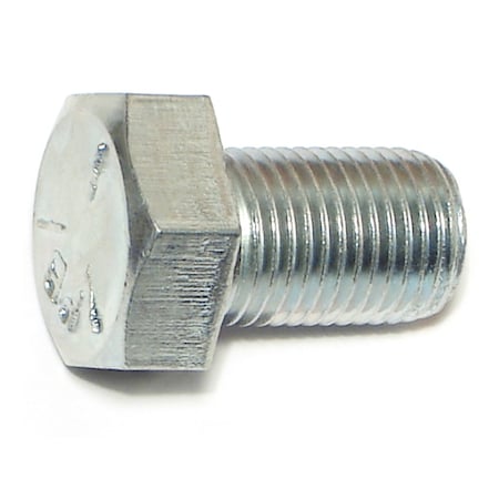 Grade 5, 1/2-20 Hex Head Cap Screw, Zinc Plated Steel, 3/4 In L, 6 PK